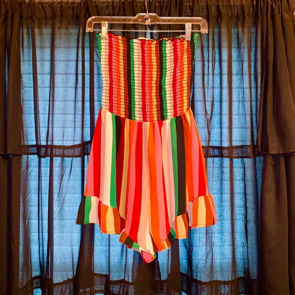 Multi-Colored Striped Romper from Audrey 3+1 Size Small - Picture 2 of 5